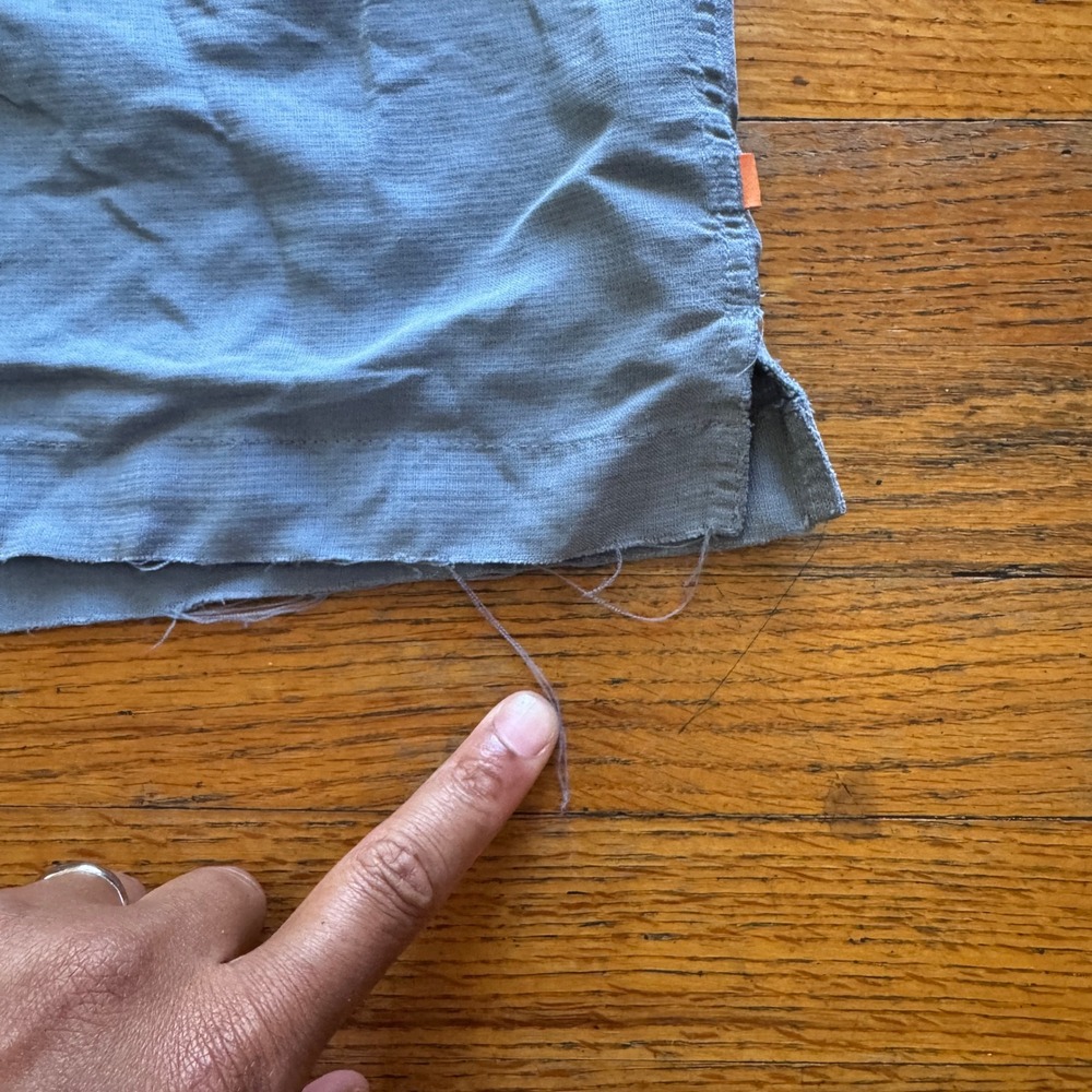 Quiksilver Waterman Collection Mens Blue Embroidered Short Sleeve Button Shirt M - Picture 7 of 9